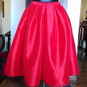 ChicWish Red Shimmery Skirt